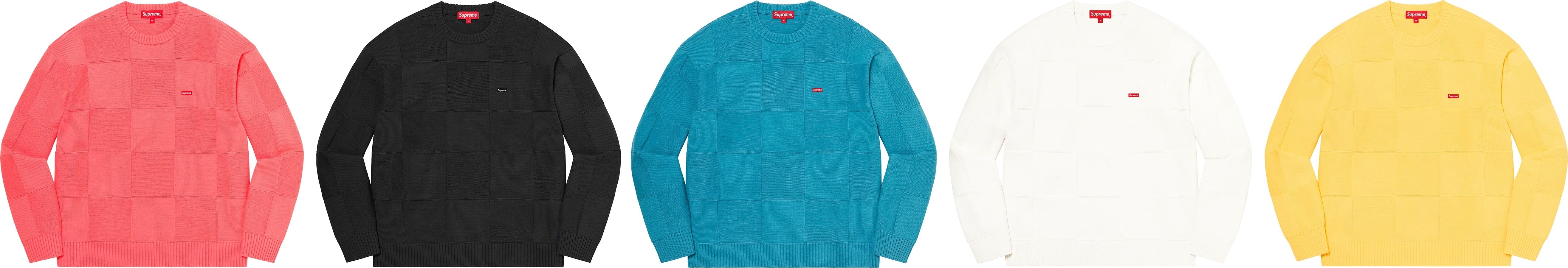 Tonal Checkerboard Small Box Sweater